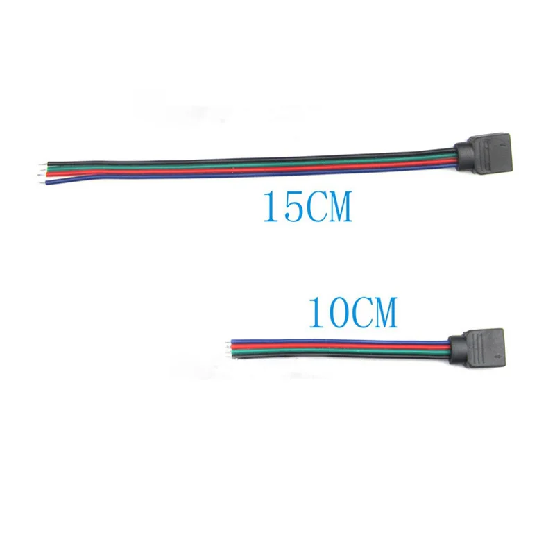 5 шт. 10 см 15 светодиодный кабель 4 pin мм ширина сварки мужской женский разъем