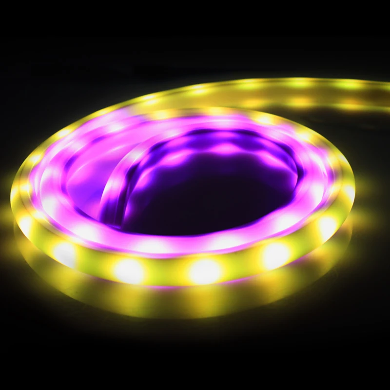 1 м 5050 Радужная Светодиодная лента 12 В WS2811 IC водонепроницаемая IP67 RGB Гибкая