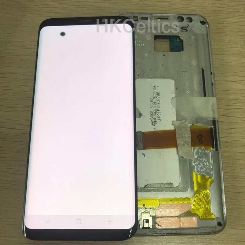 Активно-матричные осид, ЖК-дисплей с рамкой для Samsung Galaxy S8 g950 G950F Дисплей S8 плюс G955 G955F+ Сенсорный экран Digitizer Ассамблеи+ битых пикселей