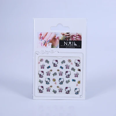 004 Новейшие 3D hello kitty декоративные Стикеры для дизайна ногтей водные наклейки для ногтей Переводные Фольга инструменты для маникюра мультяшный дизайн - Цвет: 004