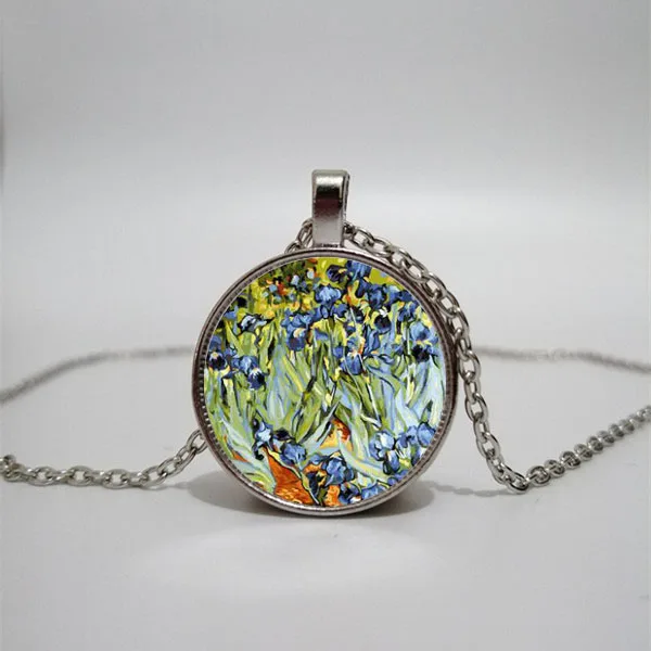 Ожерелье с картиной (изображением) в стиле Ван Гога абрикосовое масло кукурузное