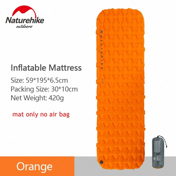 Mattress Orange Only Naturehike надувной коврик с воздушной подушкой матрас Открытый Кемпинг коврик Сверхлегкий Палатка Портативный лагерь влагу из сшитого полиэтилена - Цвет: Mattress Orange Only
