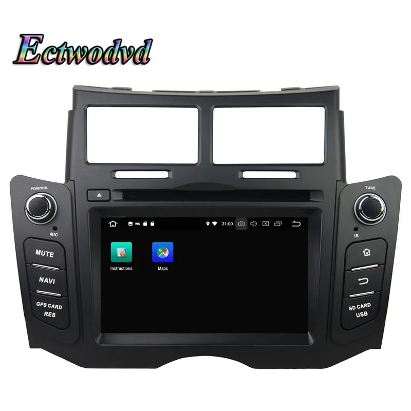 Ectwodvd 4G ram 32G rom Восьмиядерный Android 8 0 автомобильный DVD для Toyota Yaris 2005 2006 2007 2008-2011 Радио