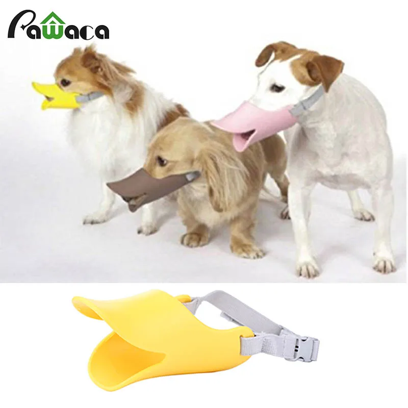 Чехол для защиты рта собаки от укуса силиконовая симпатичная маска в форме утки