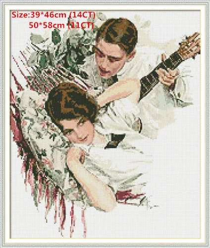 Tweedle Joy Sunday водорастворимый холст для вышивки крестиком Tela Aida Punto De Cruz Kit Damas Набор для вышивки крестом 11Ct набор - Цвет: Tweedle