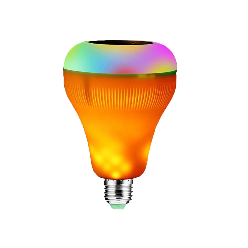 E27 умная цветная (RGB) Беспроводной Bluetooth Динамик лампы работы в режиме