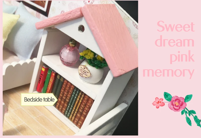 Кукла домашний розовый двойной слой cockлофт миниатюрный DIY кукольный домик с деревянная мебель для дома дом игрушки для детей подарок на день рождения