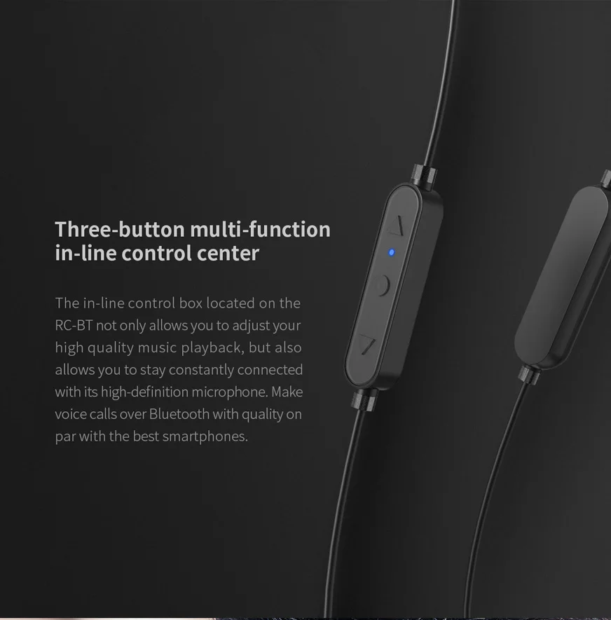 FiiO RC-BT беспроводной Bluetooth aptX AAC Спорт с микрофоном стандартный кабель MMCX для Shure/Westone/JVC/FiiO10 часов жизни