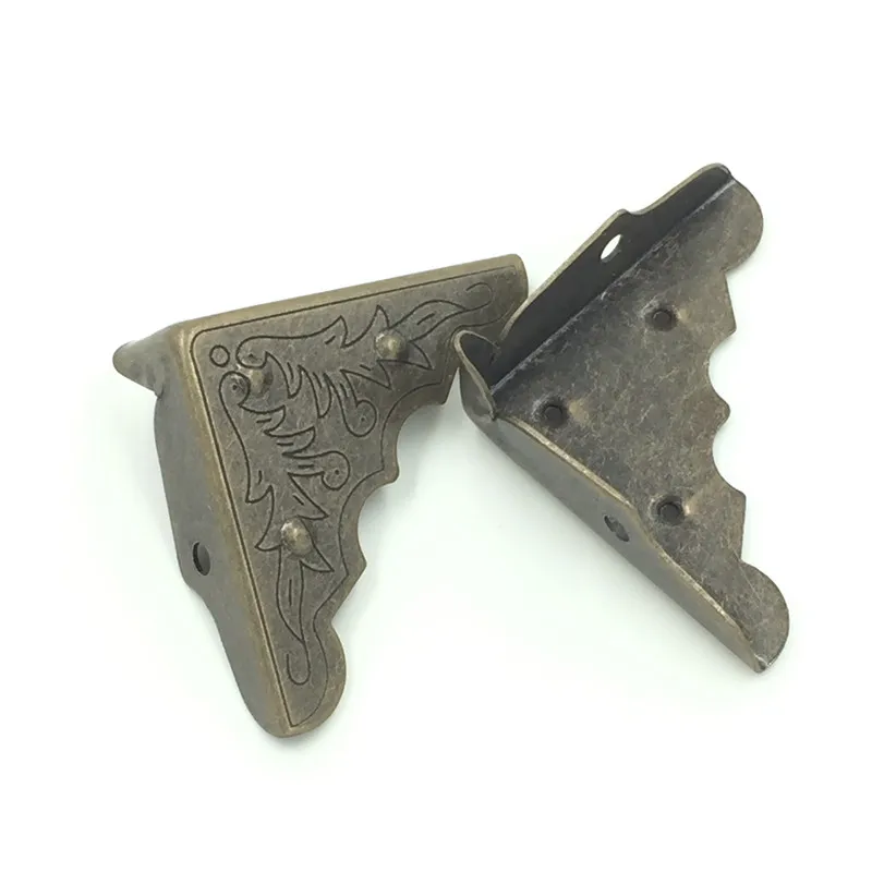 50 шт. бронзовый тон Птица узор деревянный чехол Подарочная защита для ящика углы