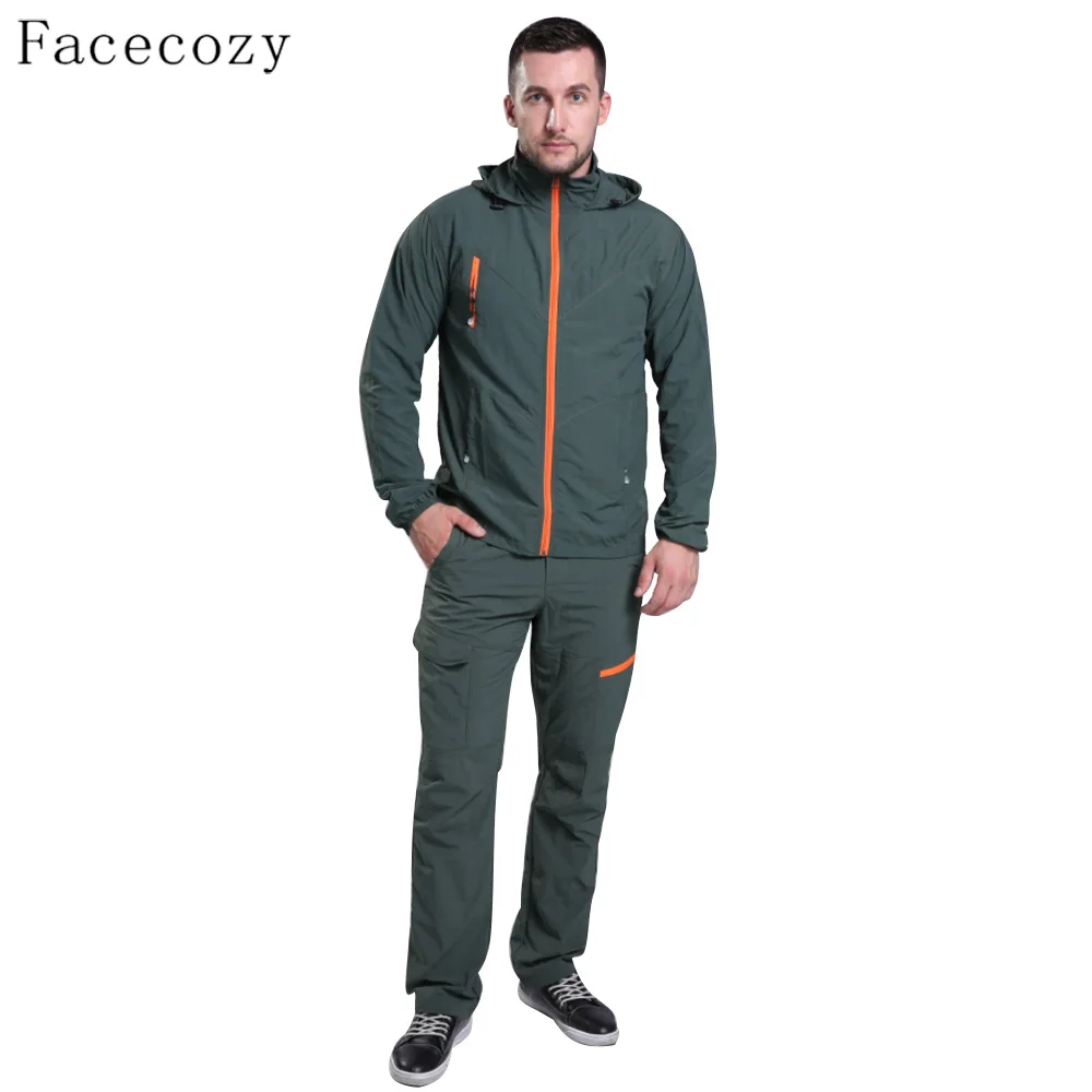 Facecozy мужская летняя походная УФ-набор быстросохнущая дышащая одежда для рыбалки