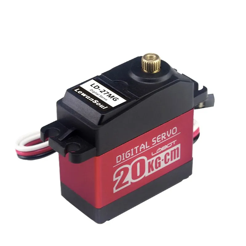 Servo Digital de alto Torque, 20 kg.cm, engranaje de Metal, brazo Robot de 270 grados, para juguetes Robot de control remoto, LD-27MG-0