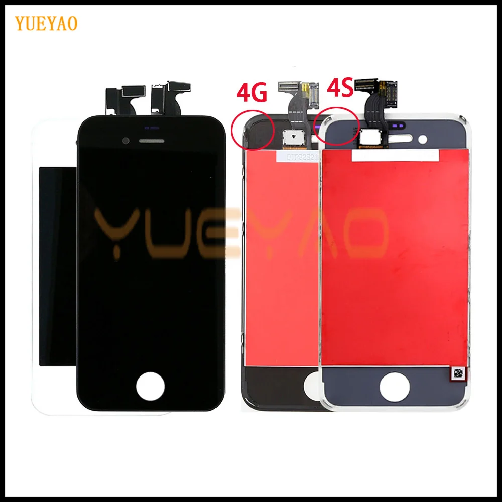 AAA+ lcd для iPhone 4 lcd 4S lcd дисплей кодирующий преобразователь сенсорного экрана в сборе для iPhone 4S lcd Pantalla для iPhone4 4S
