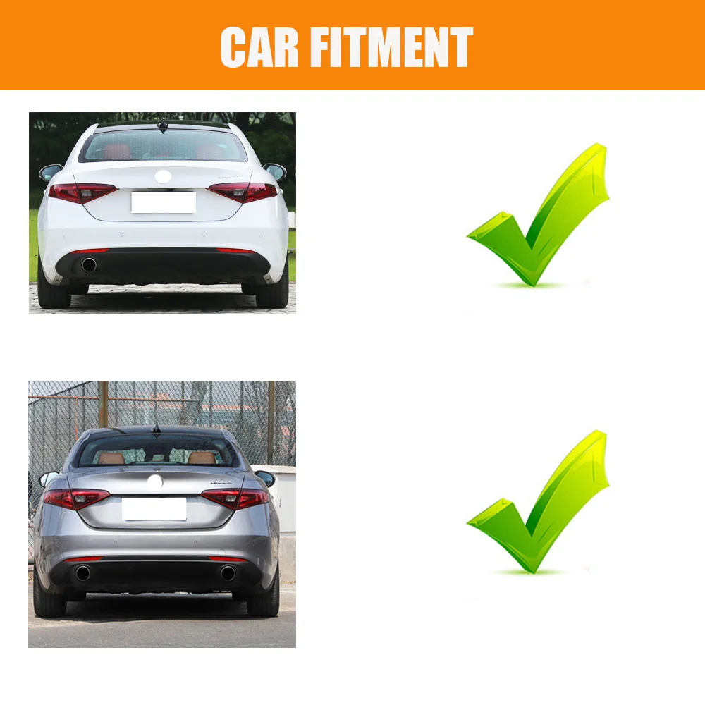 Диффузор заднего бампера PP с двойной выхлопной трубой для Alfa Romeo Giulia 2016 UP|rear bumper