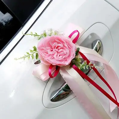 Искусственный шёлковый Пион Роза свадебное украшение автомобиля поддельные