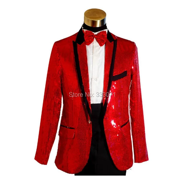 Смокинги для жениха с блестками на заказ белые черные золотые красные смокинги