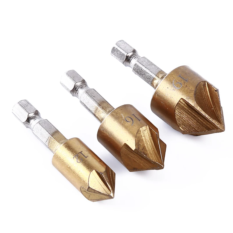 Tools Accessories Multifunctional 3pcs Countersink Drills For Drilling Set Drill Bit Chamfer Metal Cutter Ferramenta |