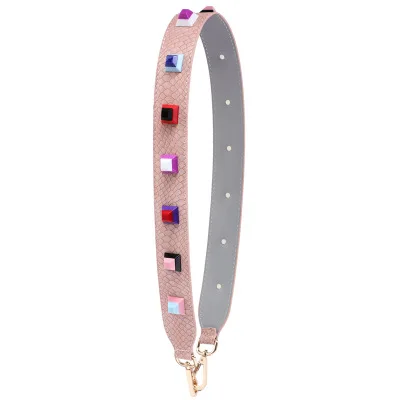 Новинка 2017 модный сменный ремешок через плечо из натуральной кожи со вставками