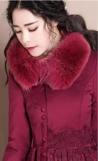 Новое поступление 2019 зимняя женская винтажная кружевная куртка с длинным