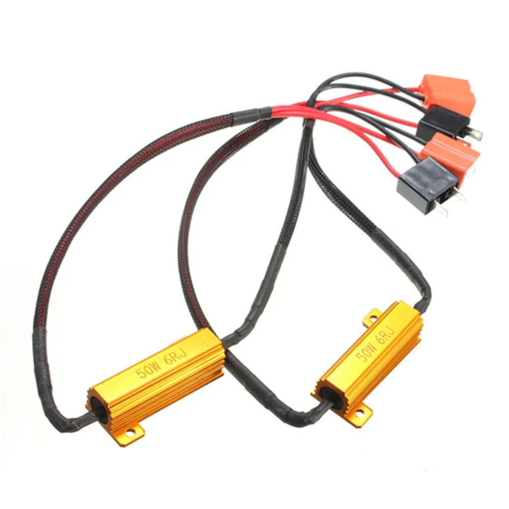 Франшиза 2 шт. H7 50 Вт 6Ohm Автомобильные светодиодные DRL Противотуманные поворотные