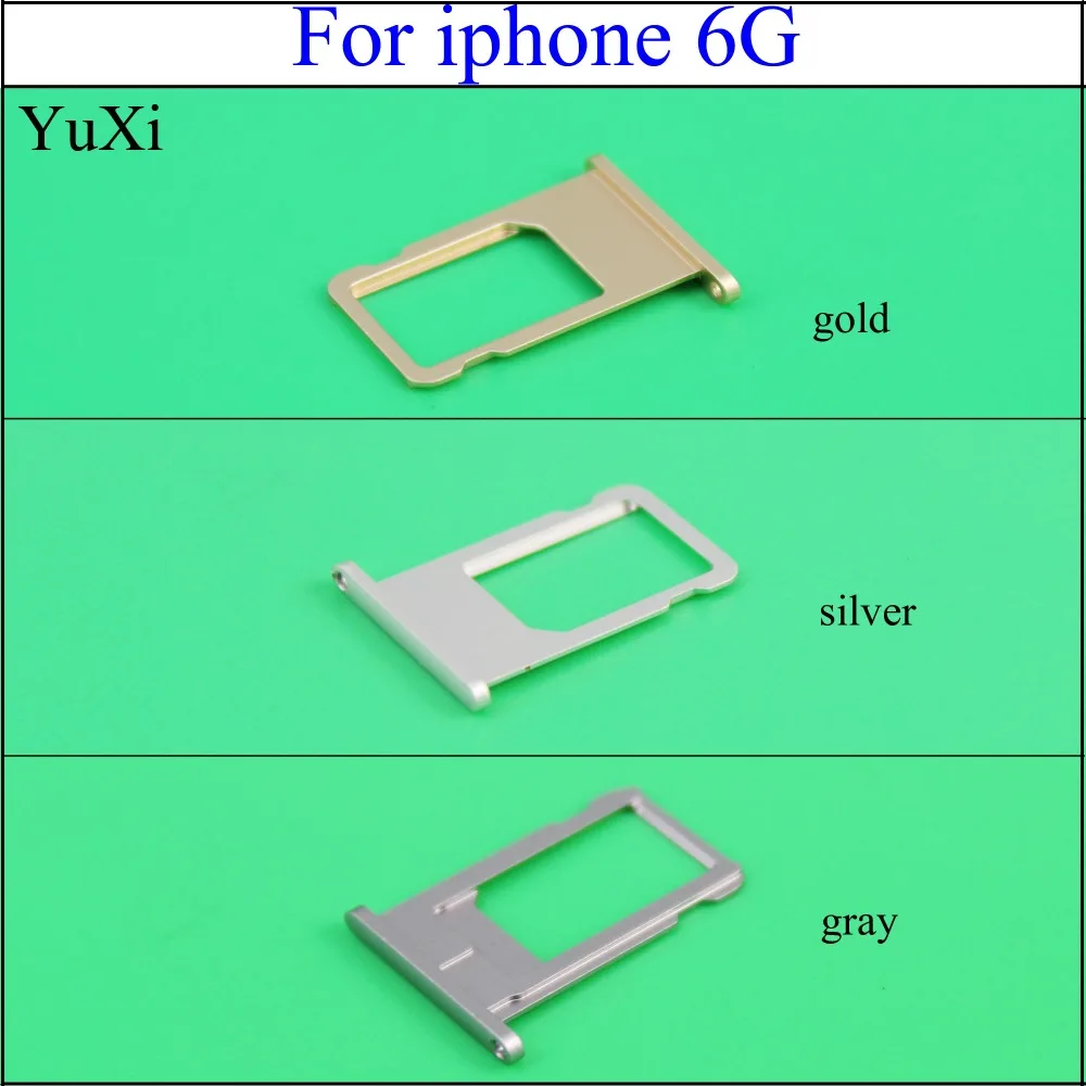 

YuXi 30 шт./лот высокое качество Nano Sim лоток для iPhone 6 6G "держатель sim-карты запасная часть Серебряный Золотой серый цвет