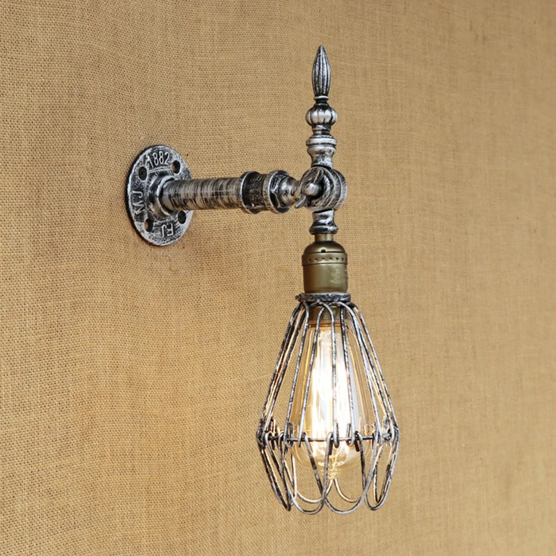 Винтажный настенный светильник в Европейском стиле индастриал для лампочек