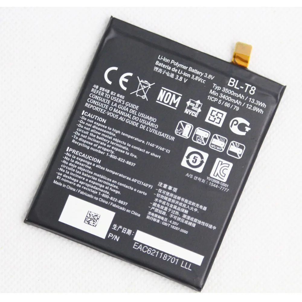 

5pcs/lot Mobile Phone Battery BL-T8 for LG G Flex D950 D955 D958 D959 LS995 F340S BLT8 Phone Internal replace lithium battery