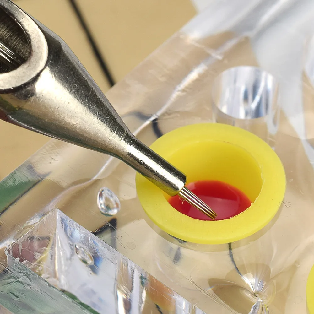 100 шт. пластиковые чашки с чернилами для перманентного макияжа пигментные