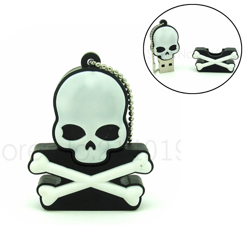 

cartoon Skull pen drive personalizado usb 2.0 flash disk drive memory Stick Halloween gift pendrive 4GB 8GB 16GB 32GB