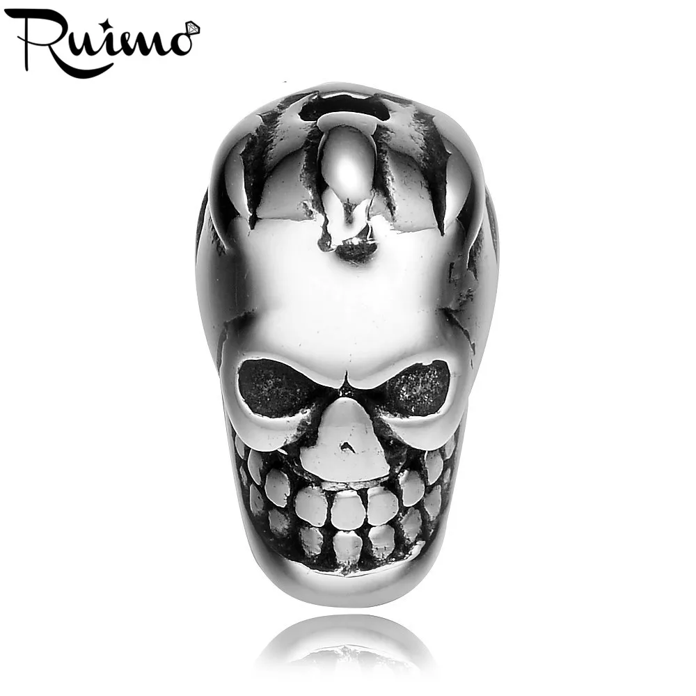 RUIMO оптовая продажа 2 мм Fire Skull 316l из нержавеющей стали небольшие