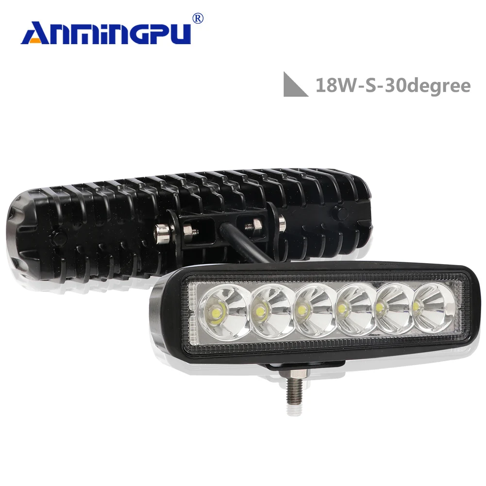 Фото ANMINGPU 6 дюймов 18 Вт светодиодная фара рабочего света пятно/прожектор для грузовика