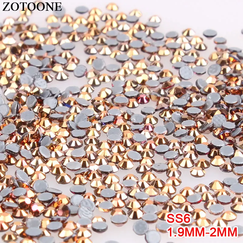 JM004 ZOTOONE SS6 стеклянные стразы кристалл AB исправление наклейки со стразами для ногтей одежда швейная Аппликация DIY 2 мм термоклей D - Цвет: JM004