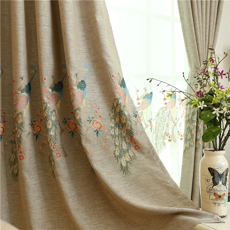 Китайские характеристики вышитый Высококачественный занавес s для гостиной