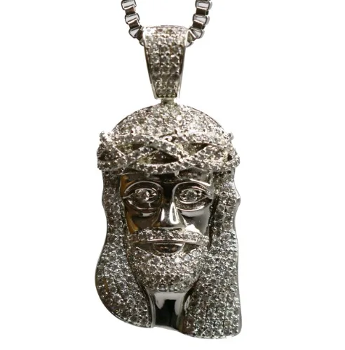 Новинка 2018 ожерелье в стиле хип хоп золотого цвета с подвеской виде лица Иисуса