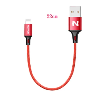 Red---22cm NOHON 3 в 1 USB кабель для iPhone 8X7 6 6S Plus 5 5S samsung Xiaomi lenovo 2 в 1 Micro type C кабели для быстрой зарядки - Цвет: Red---22cm