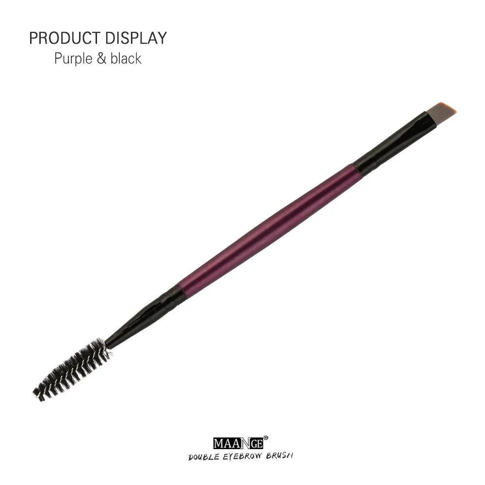 MSQ кисть Duo Brow Кисть для макияжа с деревянной ручкой двухсторонняя плоская угловая кисть для бровей Z4