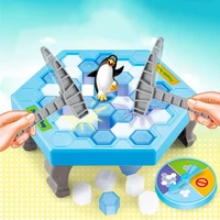 save penguin ice block breaker trap toys funny parent children kids table game education kids toy diy assembly interactive game