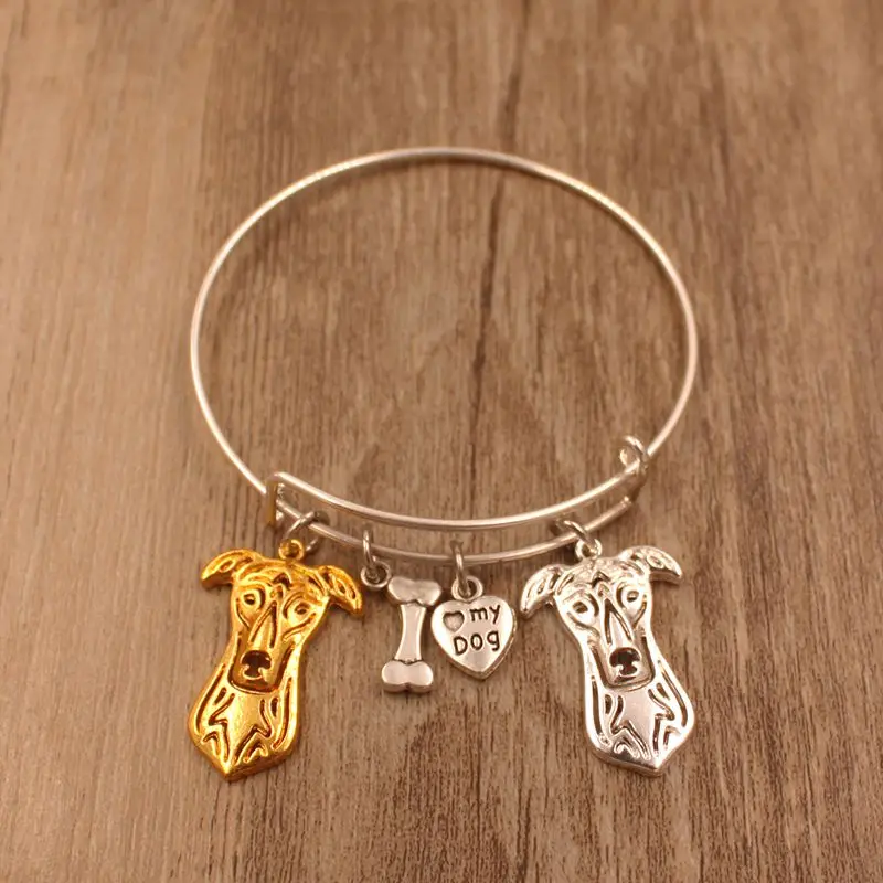 Новые милые модные браслеты с животными изображением yhound Dog Love из сплава металла