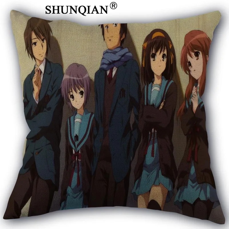 Новое прибытие Меланхолия из Haruhi Suzumiya Пользовательские Хлопковые Наволочки на