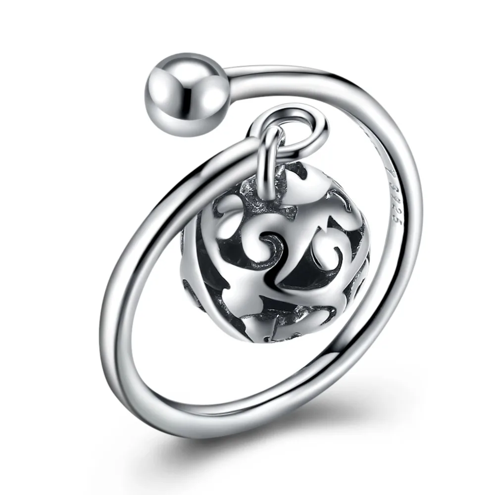 

Винтажные женские серебряные кольца в старинном стиле, открытые серебряные ажурные кольца в виде полых шаров для леди, ювелирные изделия дл...