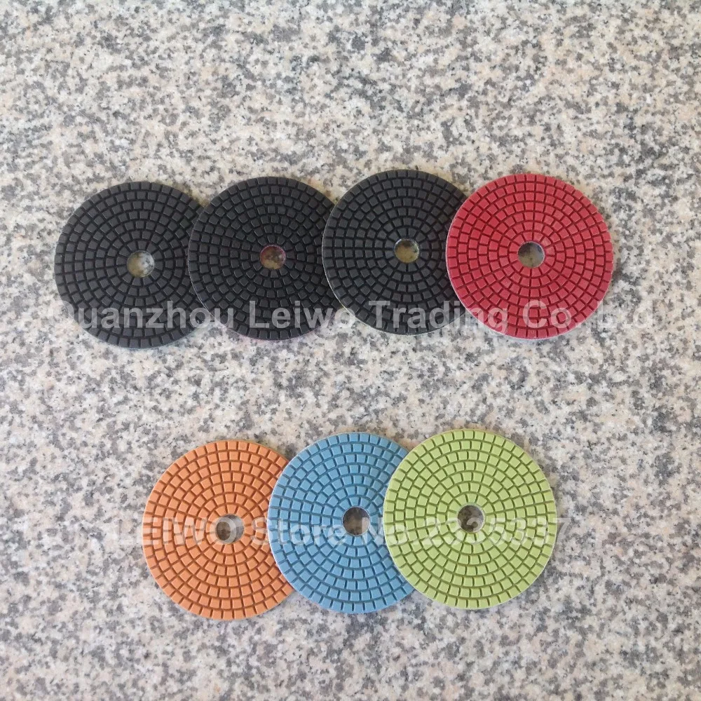 Алмазные влажные полировальные колодки 4 дюймов гранитный мрамор камень