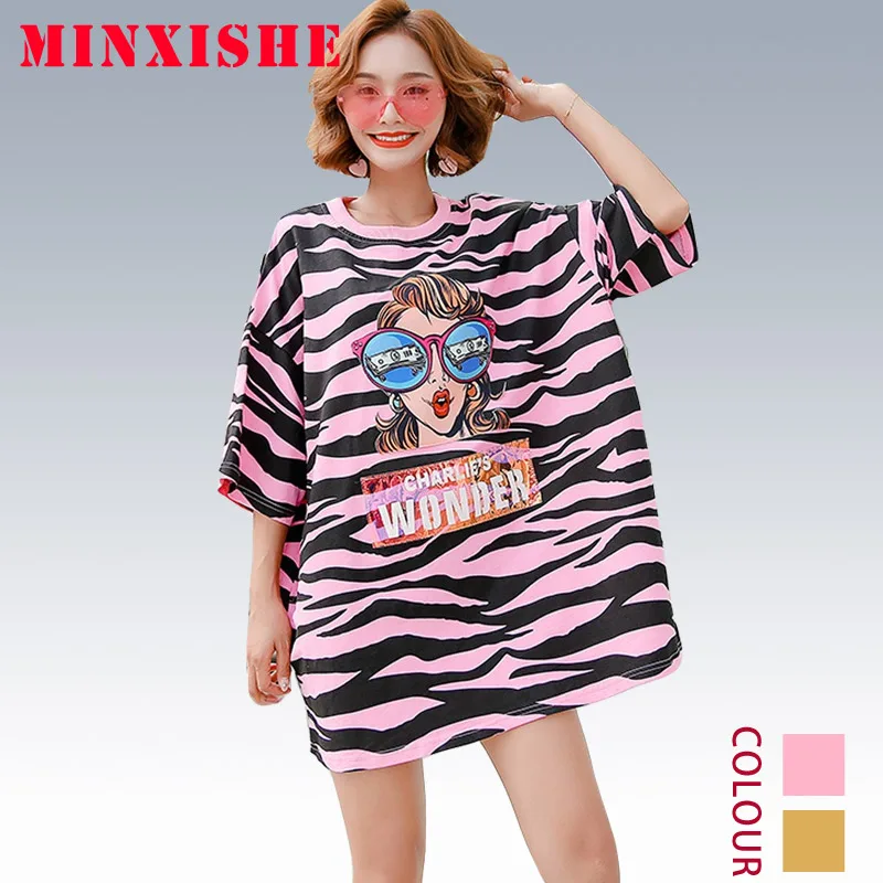 Футболка женская одежда платье 2019 Топы уличная мода Графический корейский kawaii
