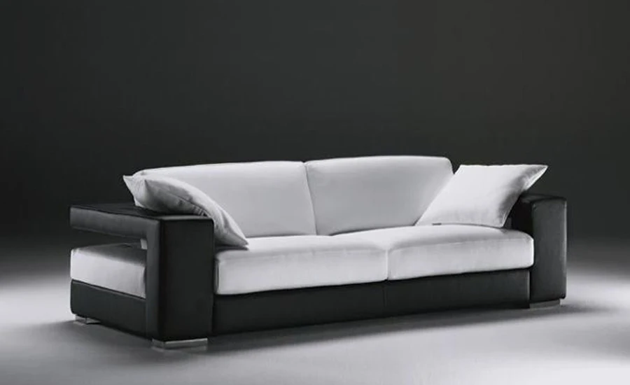 Free Shipping sigle sofa Modern Design Classic Simple Genuine leather 3 seater with Stainless steel legs | Мебель