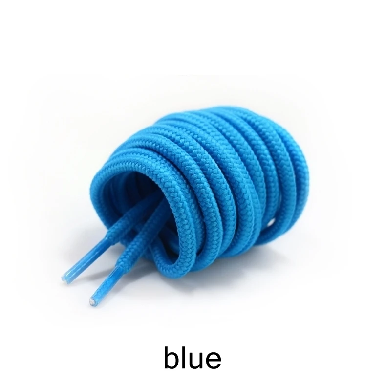 blue 2 шт./лот, круглые полиэфирные шнурки для ботинок, однотонные классические ботинки martin, шнурки, повседневные спортивные ботинки, обувь на шнуровке 90 см/120 см/150 см Z025 - Цвет: blue