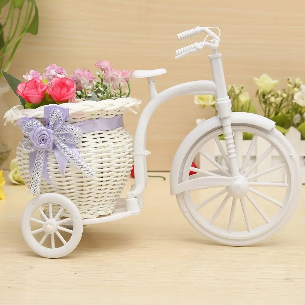 UNIHOME Современная стильная Цветочная корзина из ротанга трехколесный велосипед