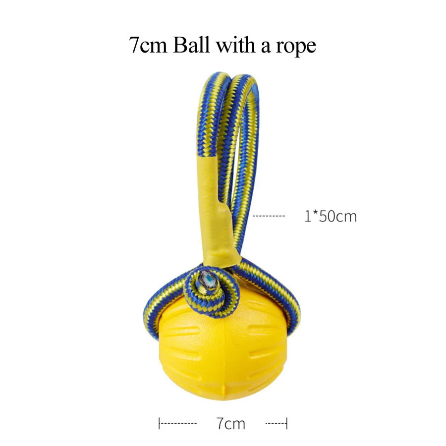 7cm ball with rope 1 шт. EVA игрушки для собак товары для домашних животных жевательная игрушка интерактивный Съемник укус Игрушки для маленьких больших собак аксессуары для обучения продукты Apr30 - Цвет: 7cm ball with rope