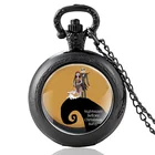 Кварцевые карманные часы Кошмар перед Рождеством Джек Скеллингтон, классические мужские и женские часы с подвеской на Хэллоуин, подарочное ожерелье