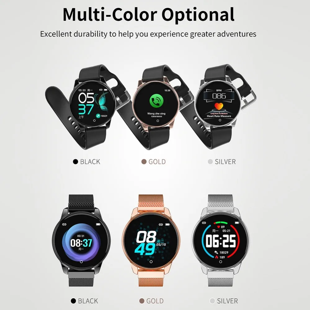 Обновление Bluetooth Smartwatch водонепроницаемый IP67 монитор сердечного ритма мульти-спортивный фитнес-трекер совместим с телефонами Android IOS