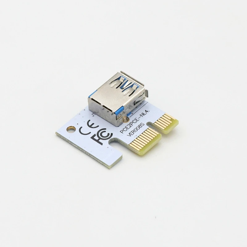 60CM VER008S PCI-E 1X to 16X Extender 008S PCIE Riser Card с 4-контактным 6-контактным интерфейсом питания