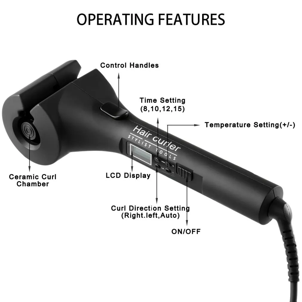 Бытовой автоматический выпрямитель для волос автоматическое устройство завивки