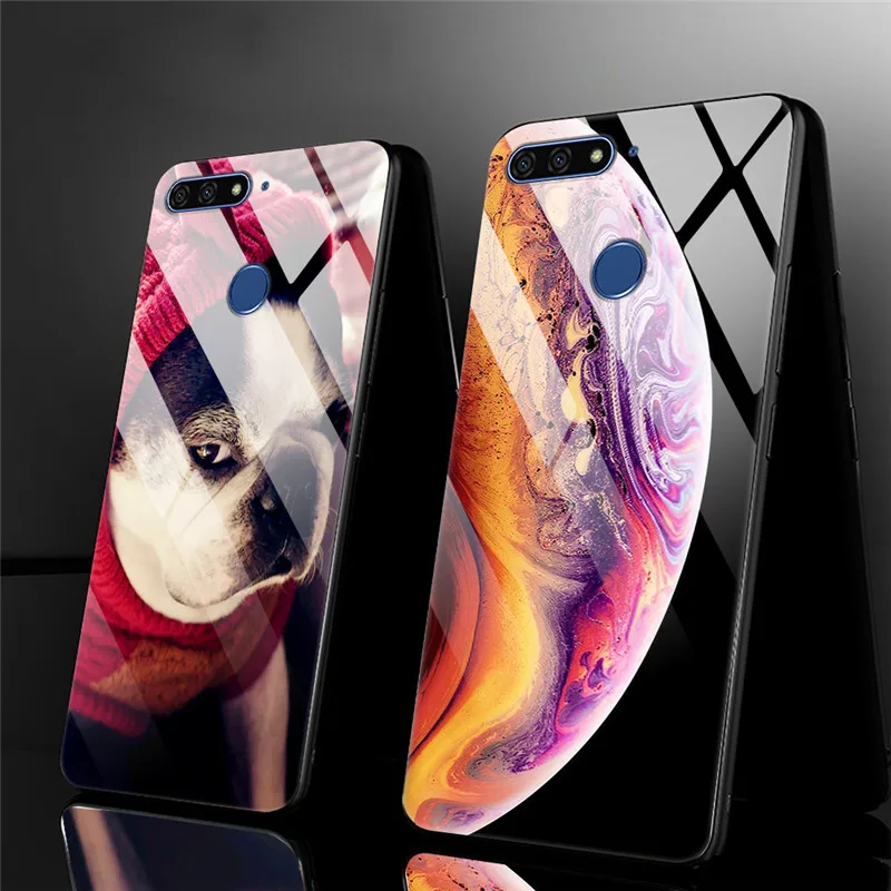 Флип-чехол для Huawei Honor 7C 5 7 дюйма силиконовый Жесткий чехол из закаленного стекла C